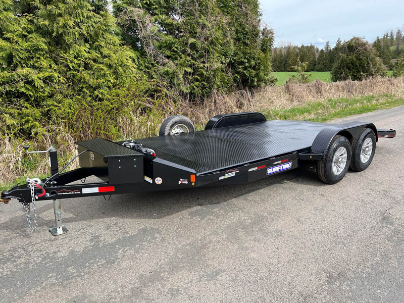 Car hauler rental Dallas Fort Worth - flatbed vehicle transport trailer with ramps